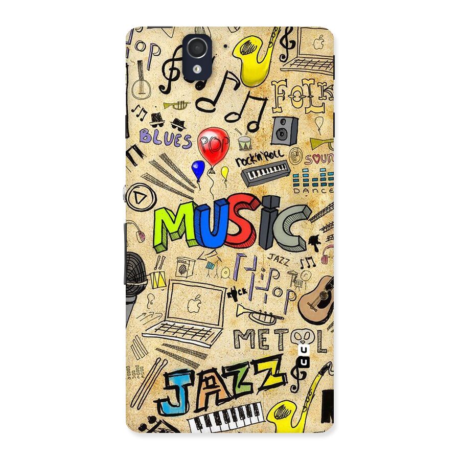 Music Pattern Back Case for Sony Xperia Z