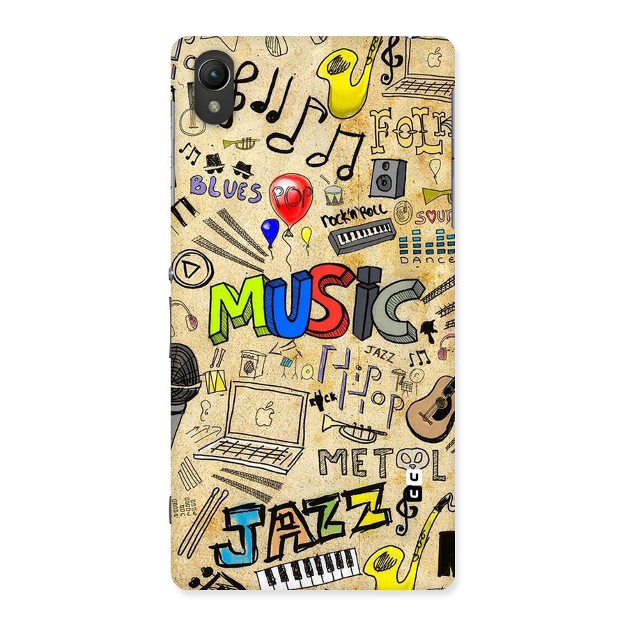 Music Pattern Back Case for Sony Xperia Z2