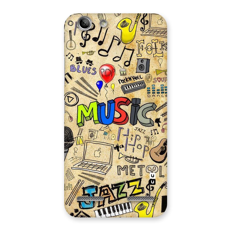 Music Pattern Back Case for Vibe K5