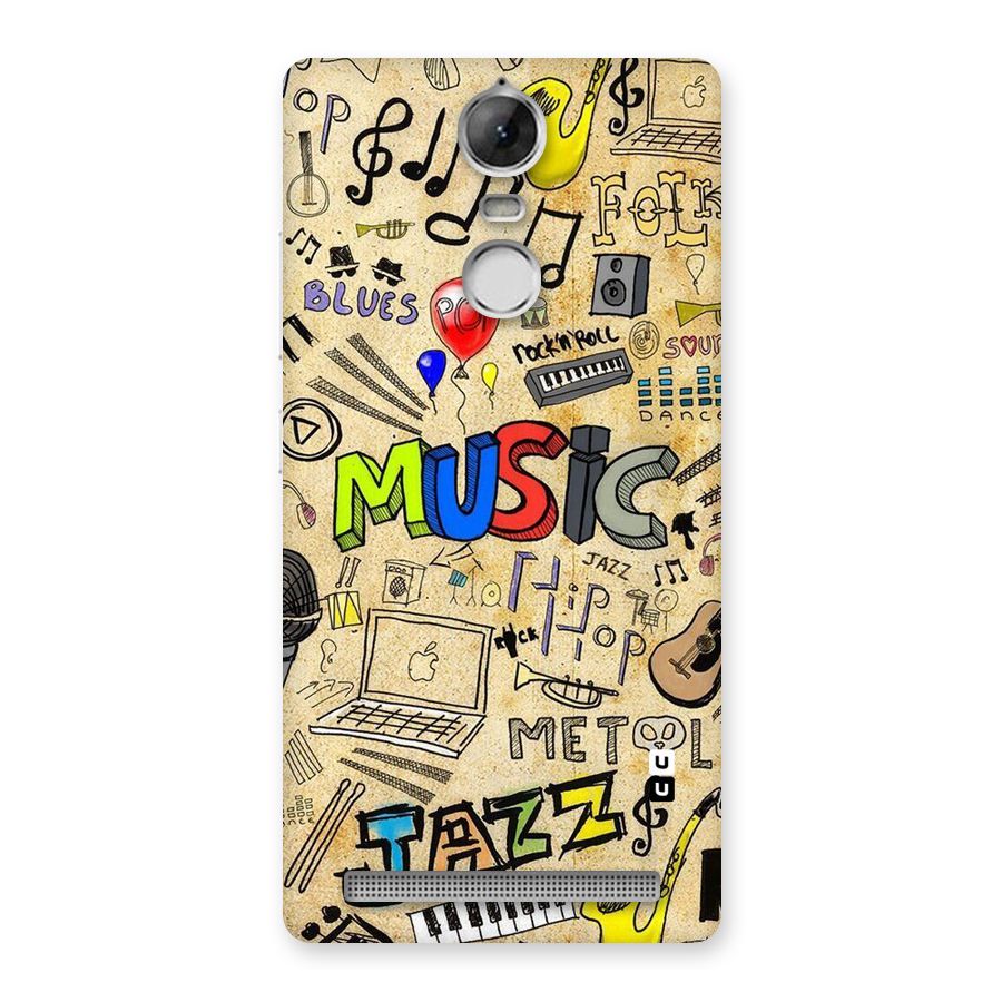 Music Pattern Back Case for Vibe K5 Note