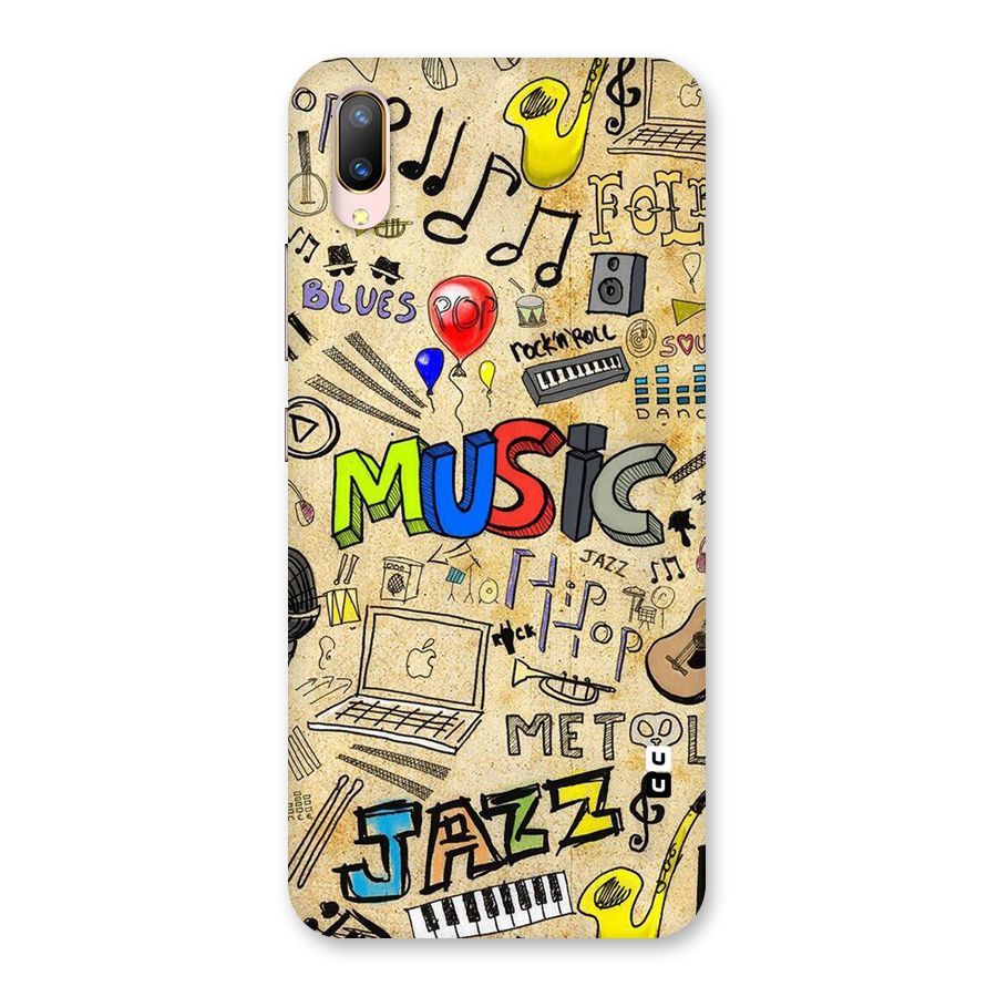 Music Pattern Back Case for Vivo V11 Pro