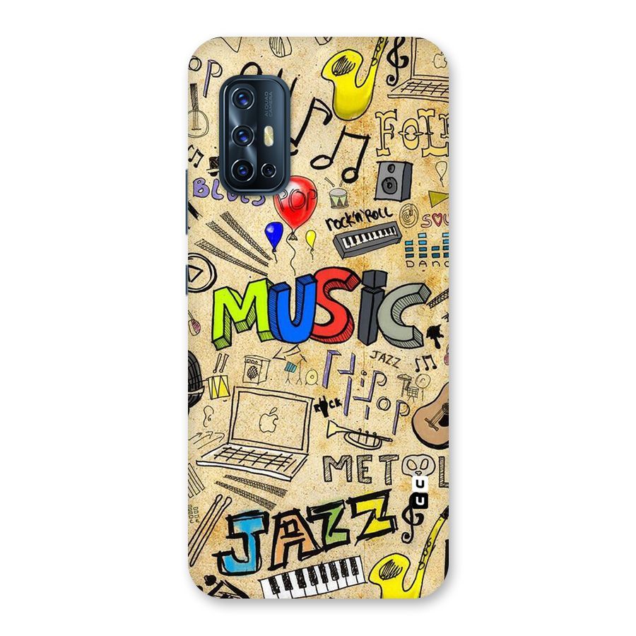 Music Pattern Back Case for Vivo V17