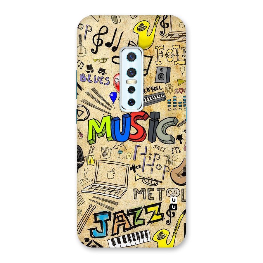 Music Pattern Back Case for Vivo V17 Pro