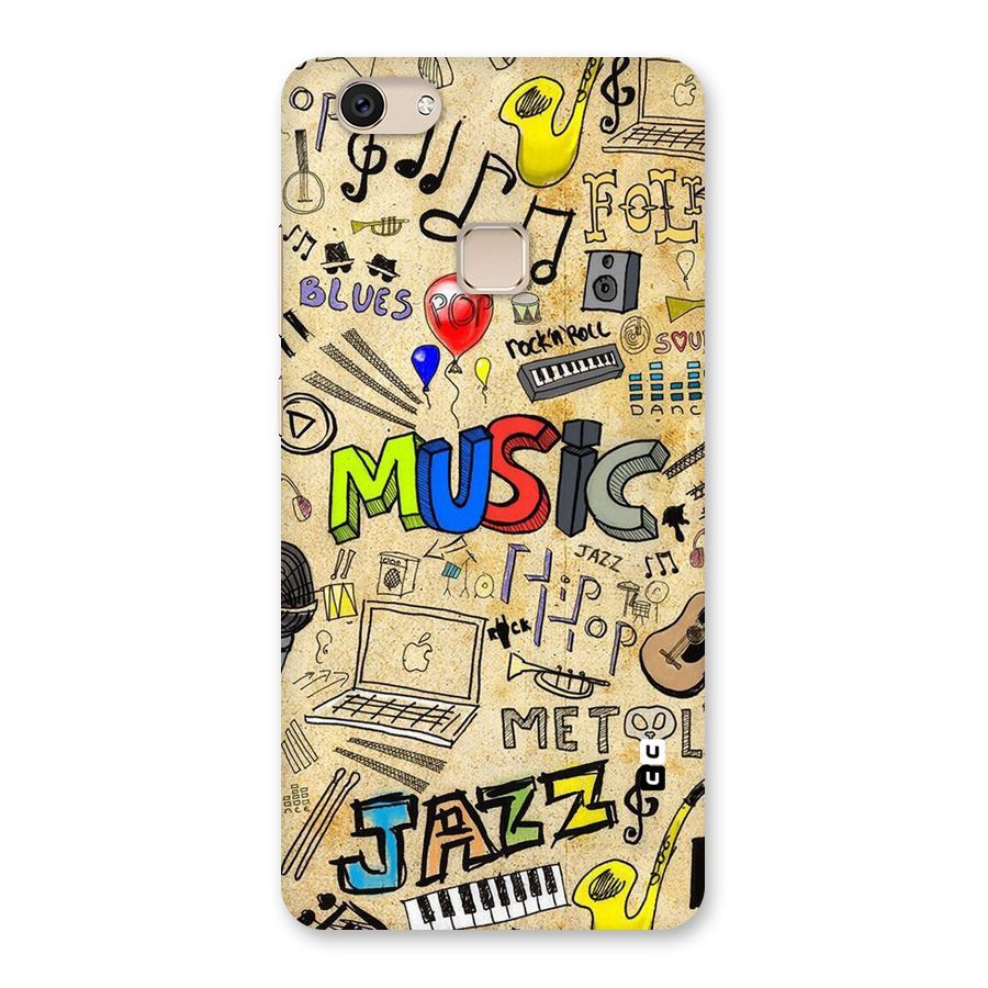 Music Pattern Back Case for Vivo V7