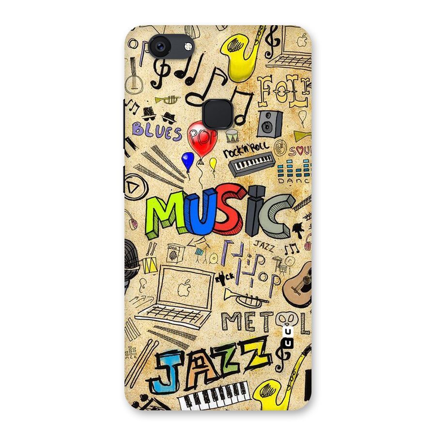 Music Pattern Back Case for Vivo V7 Plus