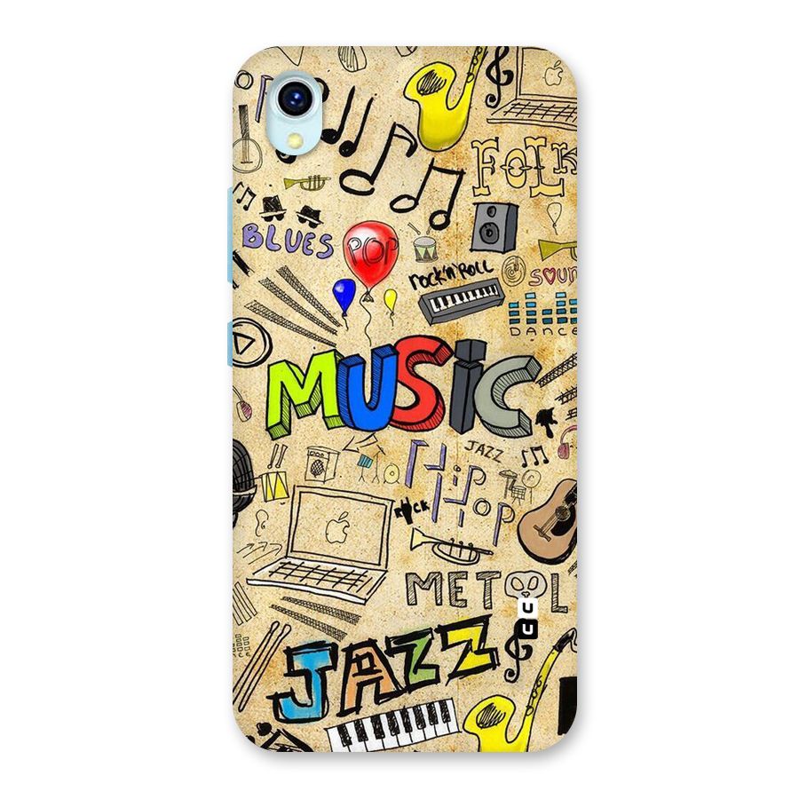 Music Pattern Back Case for Vivo Y1s