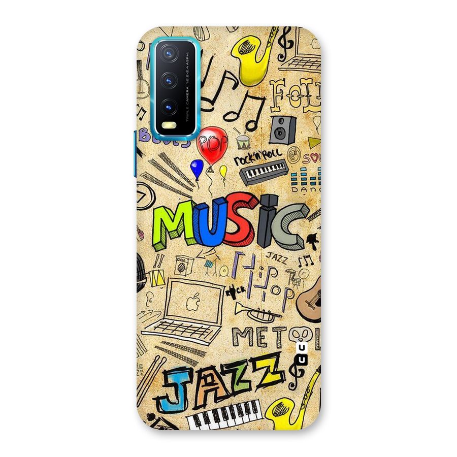 Music Pattern Back Case for Vivo Y20G