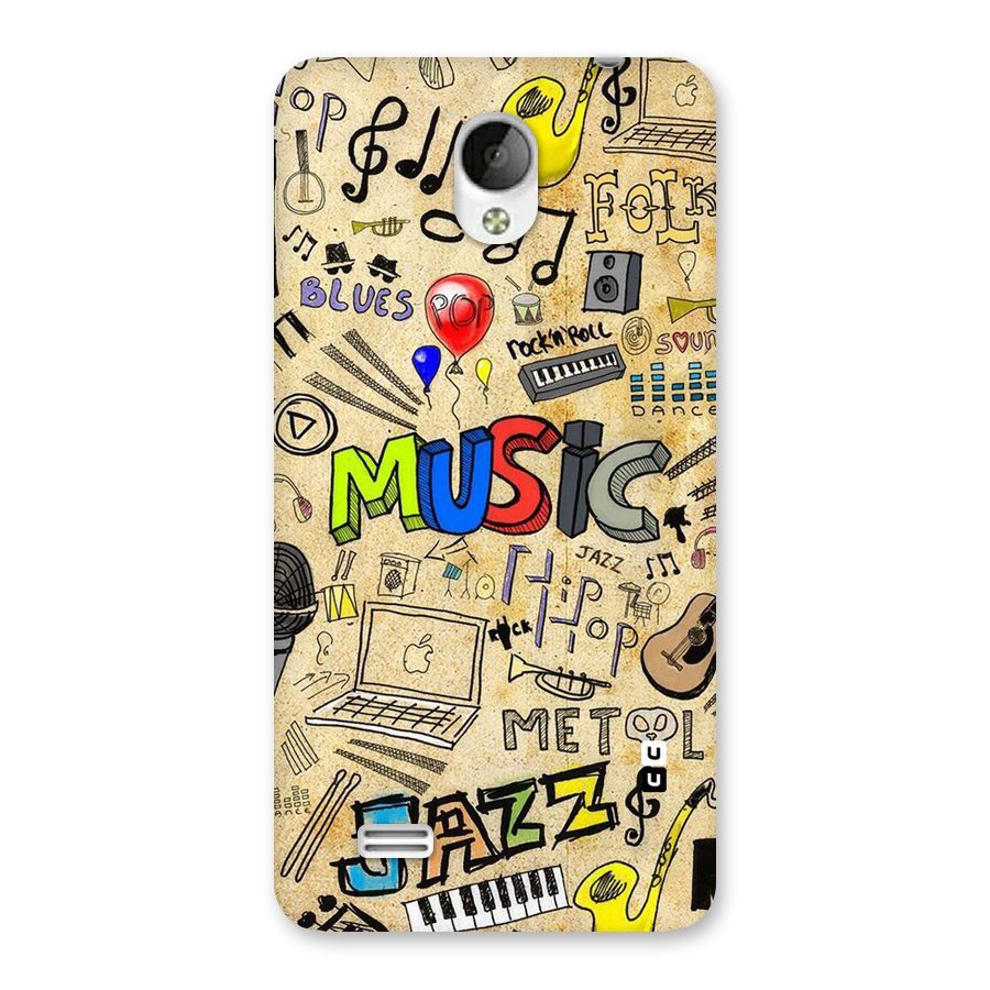 Music Pattern Back Case for Vivo Y21