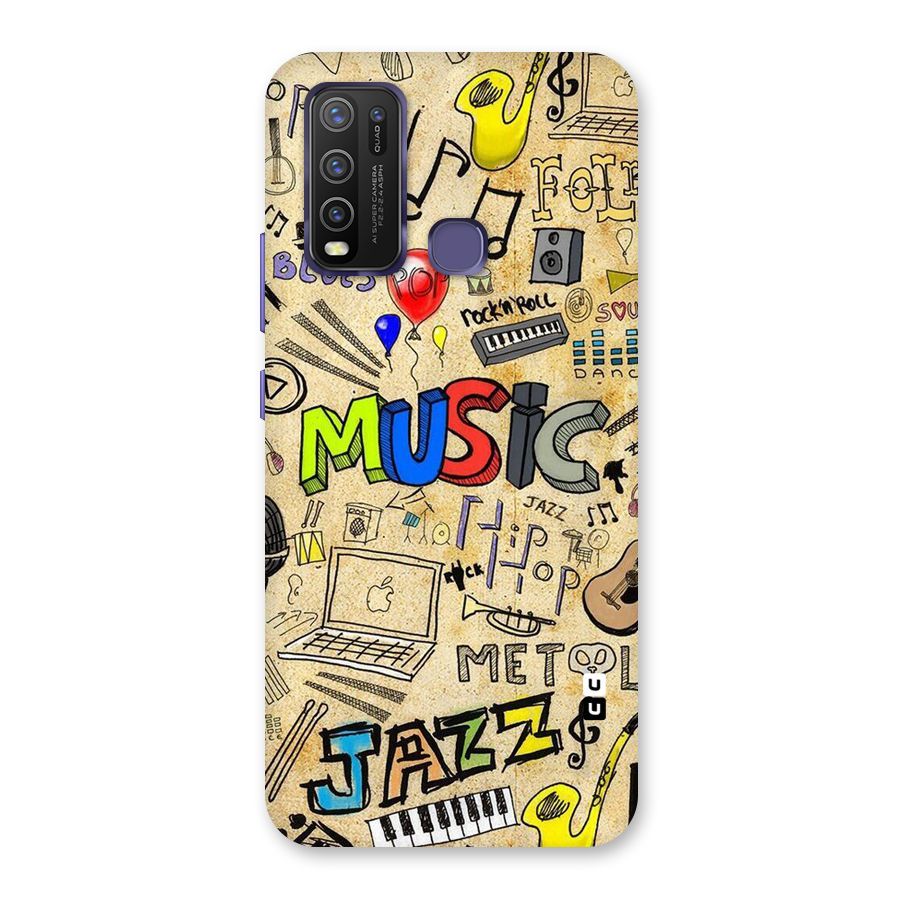 Music Pattern Back Case for Vivo Y50