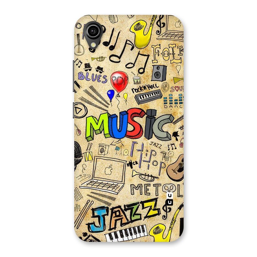 Music Pattern Back Case for Vivo Y90