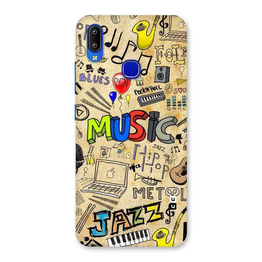 Music Pattern Back Case for Vivo Y91