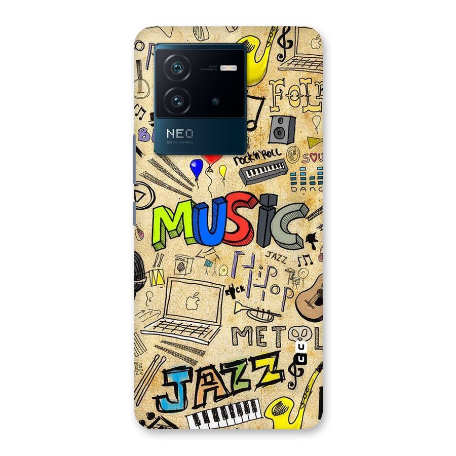 Music Pattern Back Case for Vivo iQOO Neo 6 5G