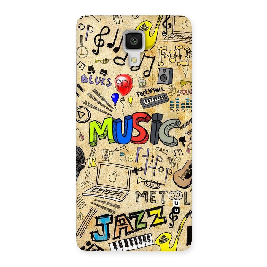 Music Pattern Back Case for Xiaomi Mi 4