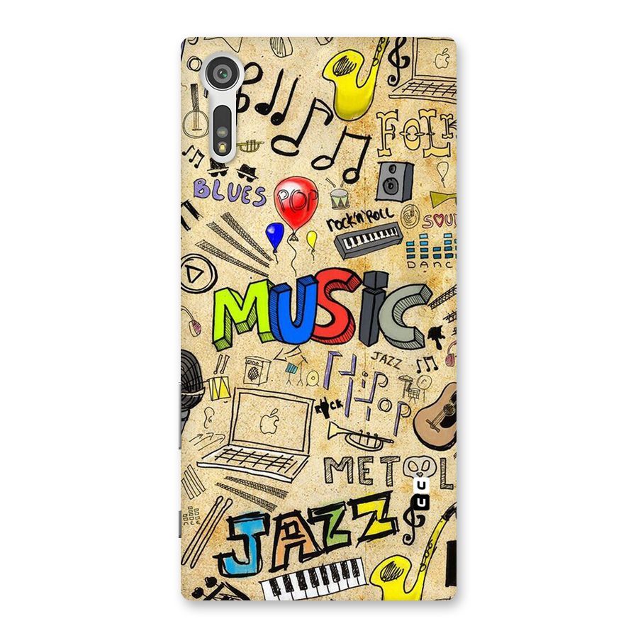 Music Pattern Back Case for Xperia XZ