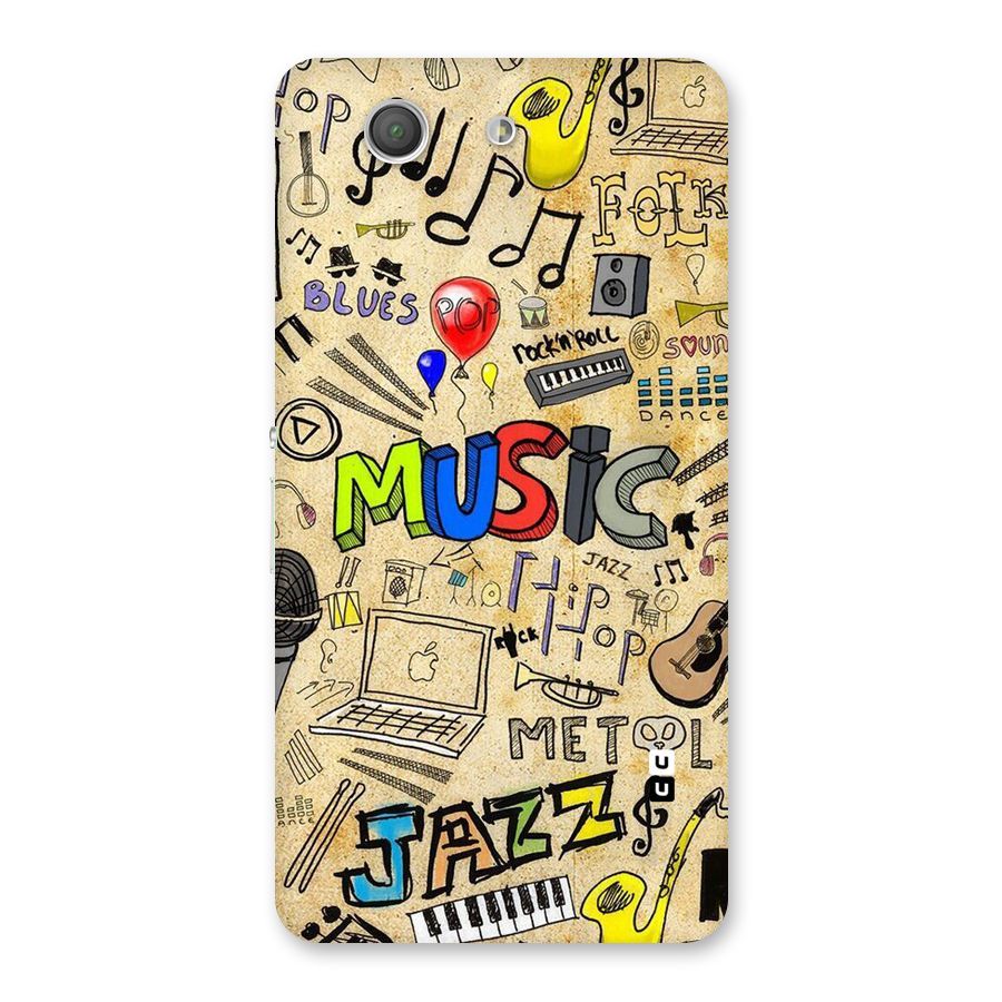 Music Pattern Back Case for Xperia Z3 Compact