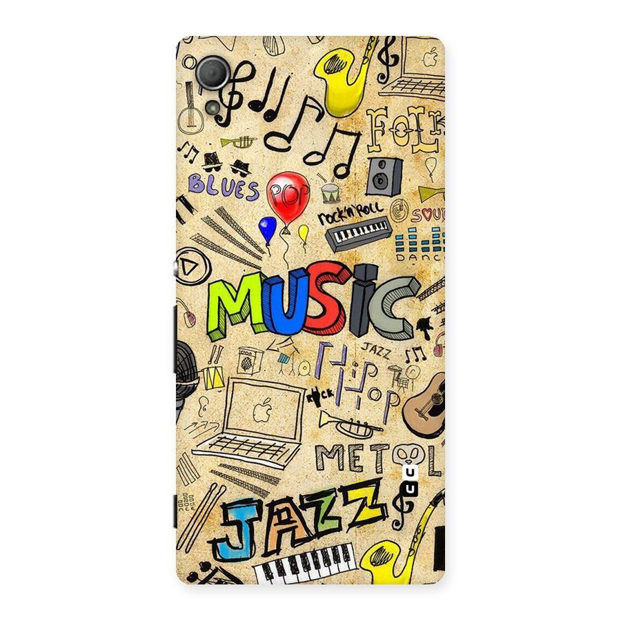 Music Pattern Back Case for Xperia Z3 Plus