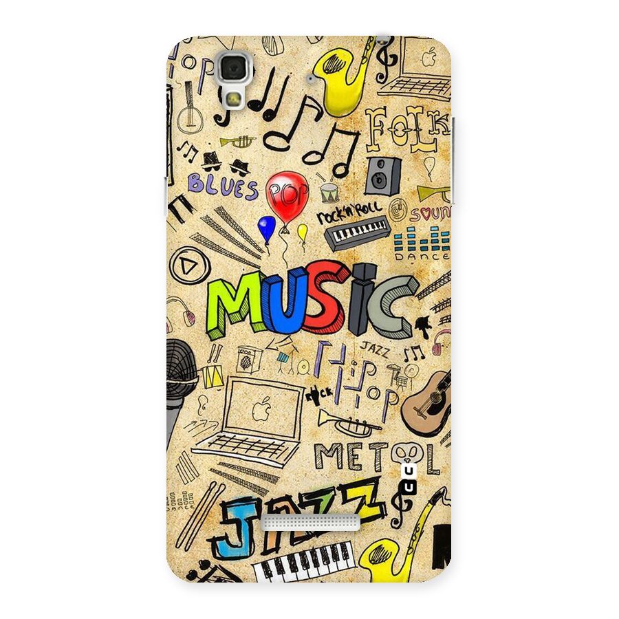 Music Pattern Back Case for YU Yureka Plus