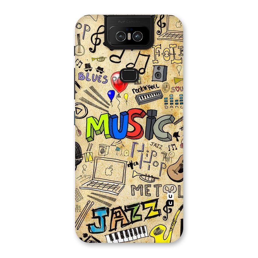 Music Pattern Back Case for Zenfone 6z