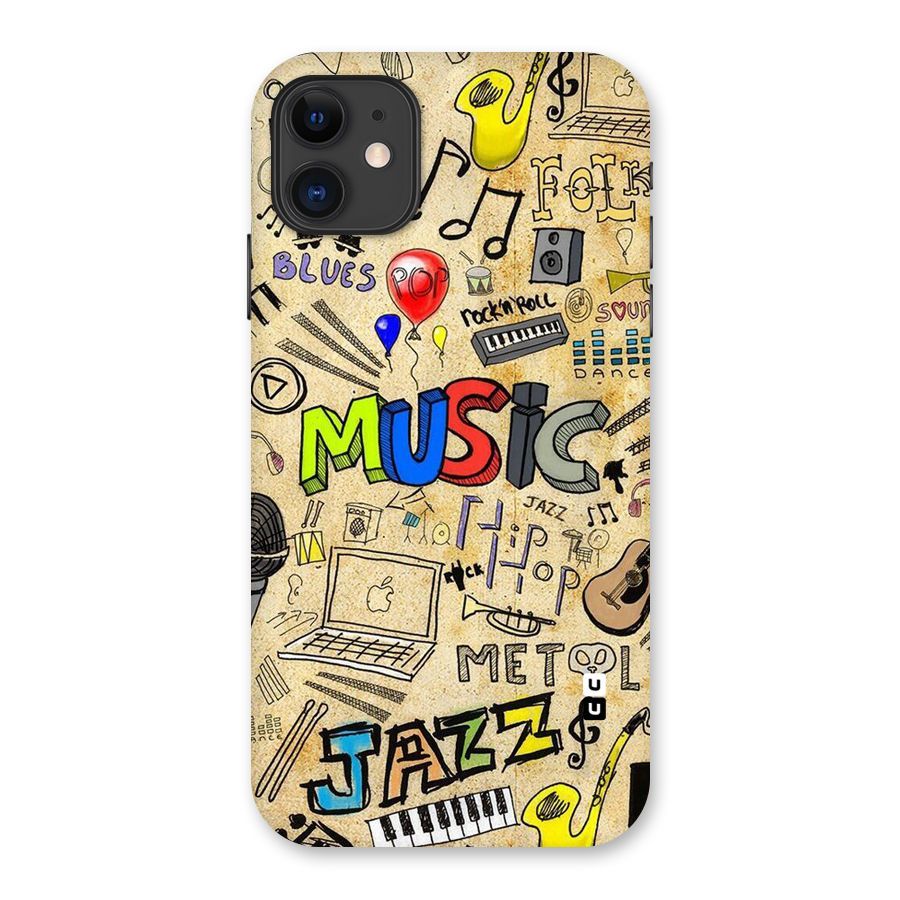 Music Pattern Back Case for iPhone 11