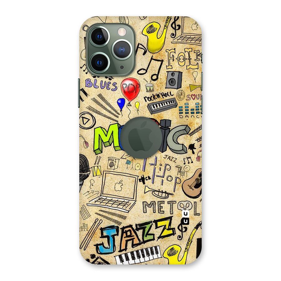 Music Pattern Back Case for iPhone 11 Pro Logo  Cut