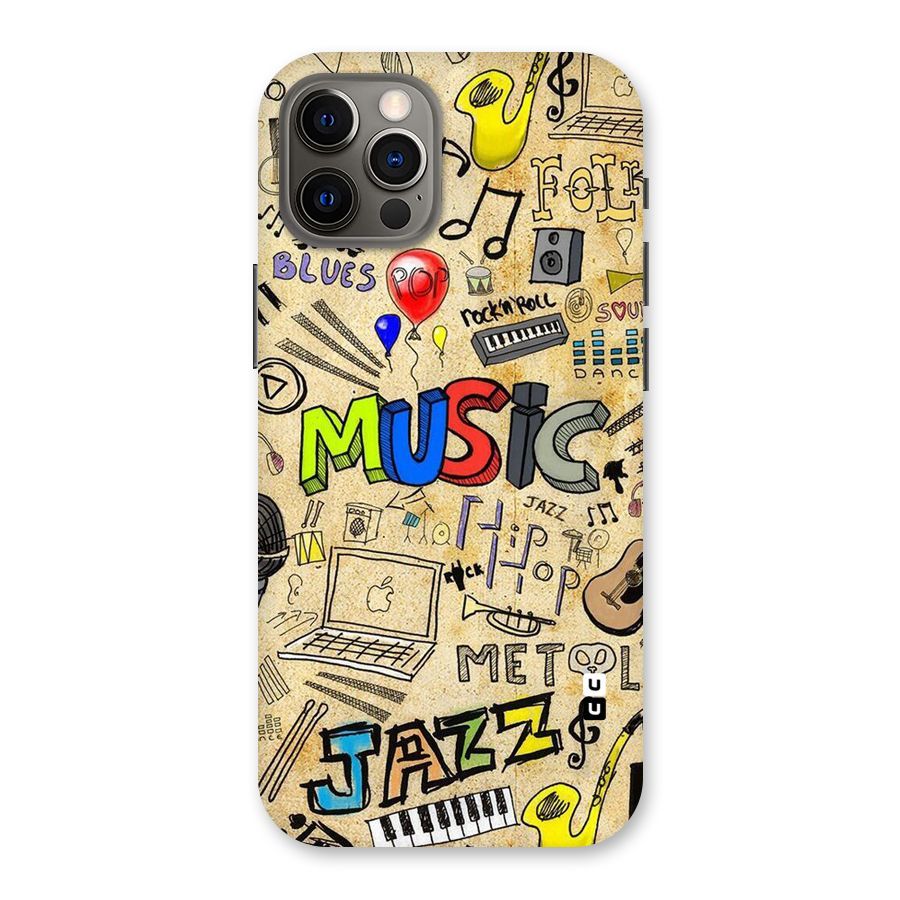 Music Pattern Back Case for iPhone 12 Pro