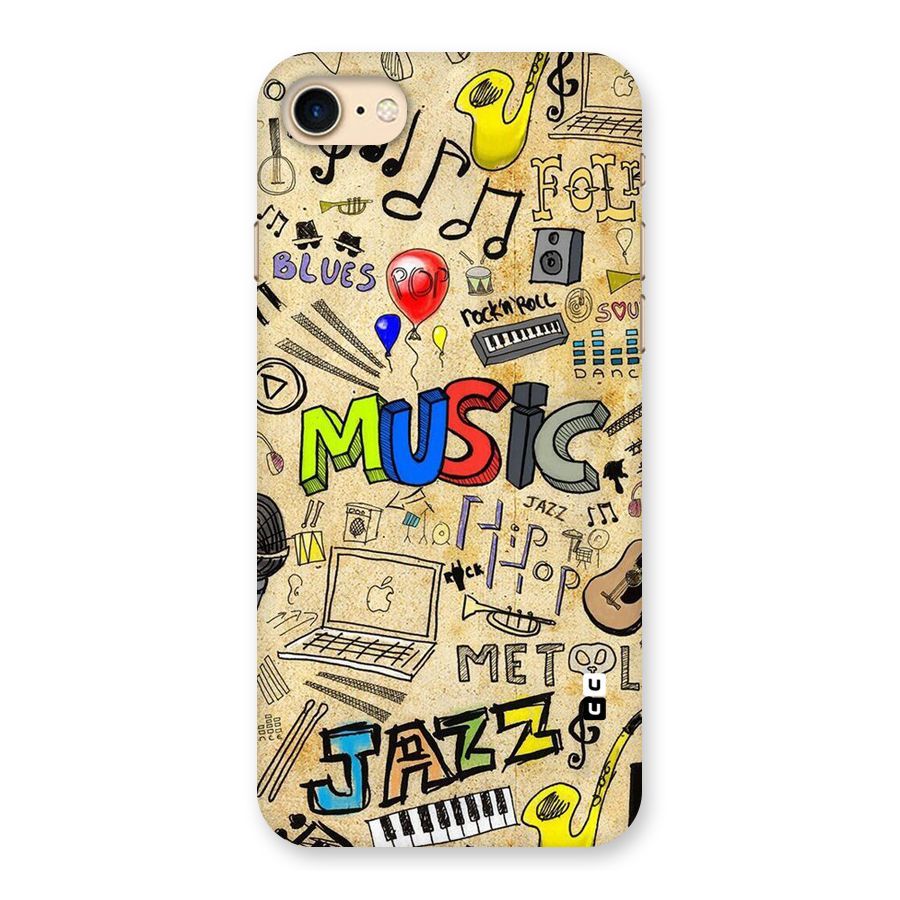 Music Pattern Back Case for iPhone 7