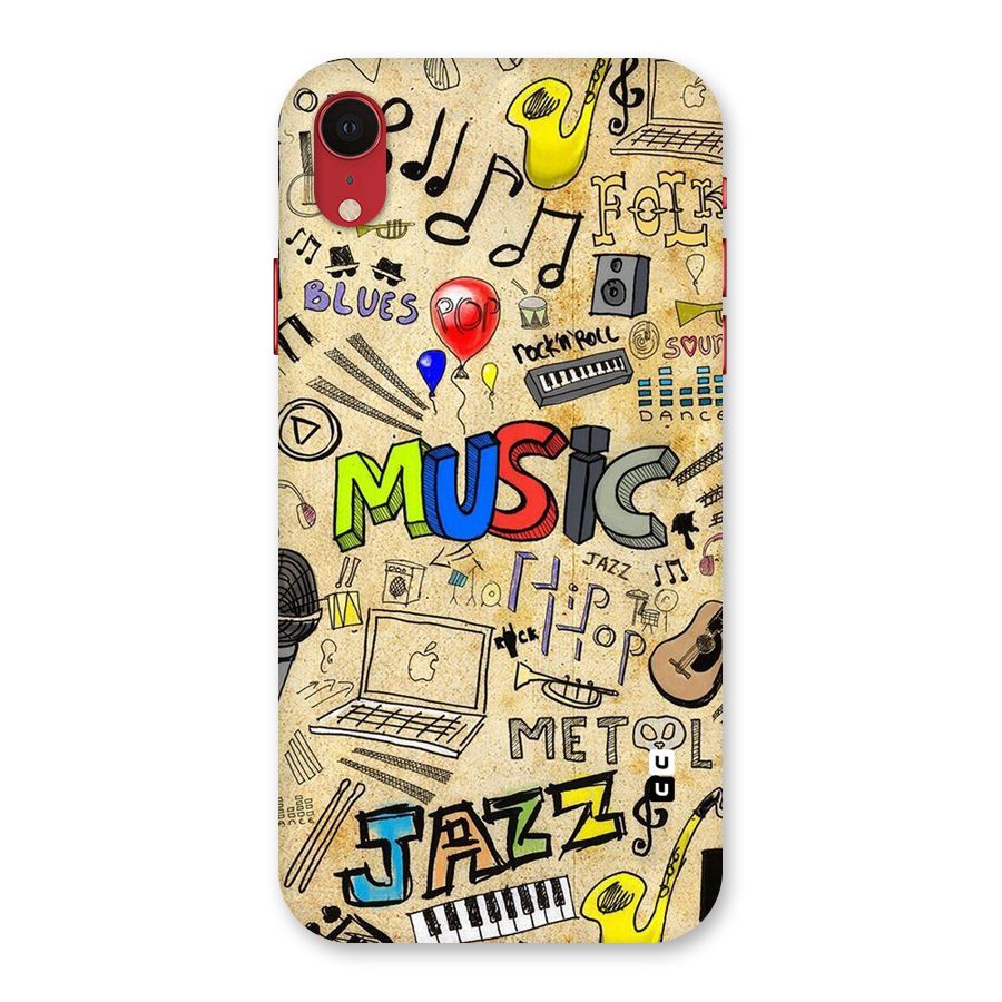 Music Pattern Back Case for iPhone XR