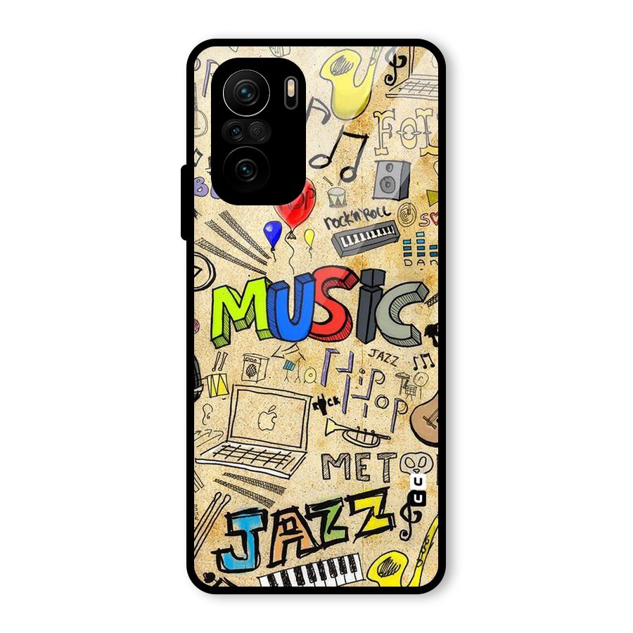 Music Pattern Glass Back Case for Mi 11x