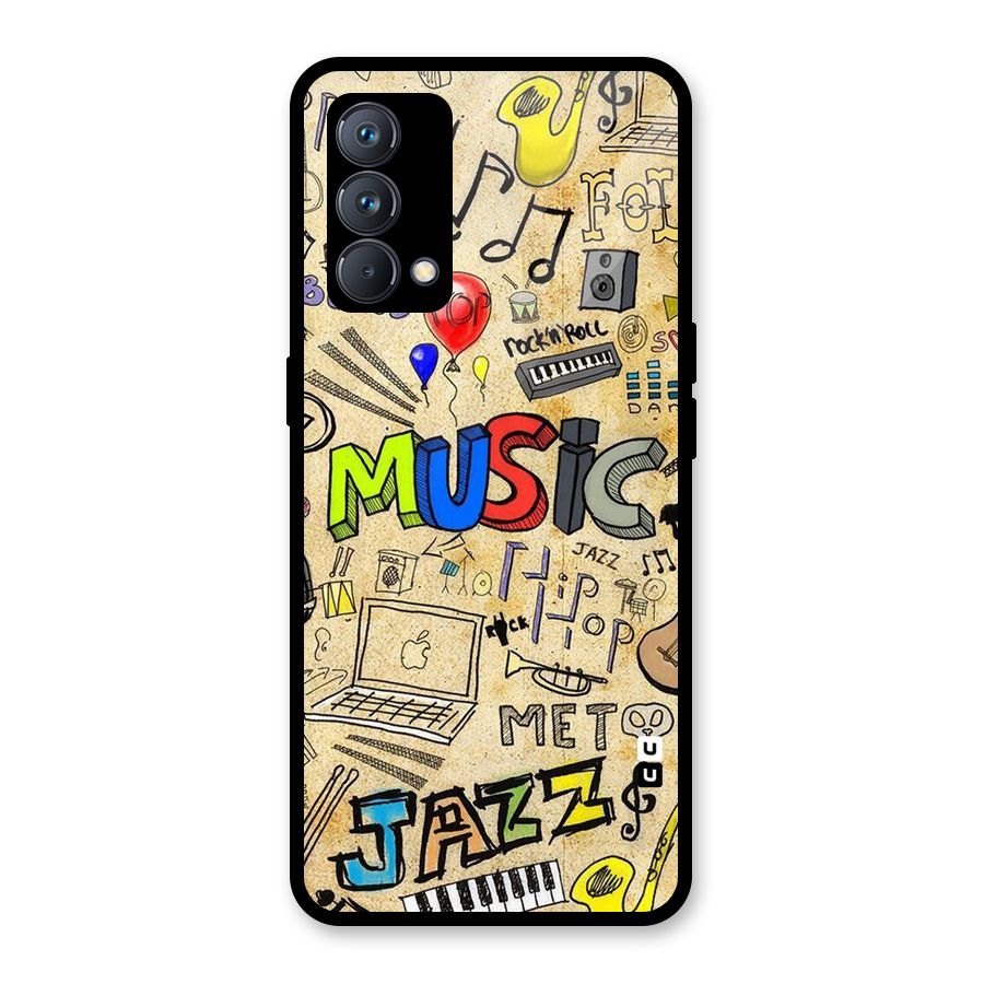 Music Pattern Glass Back Case for Realme GT Master Edition