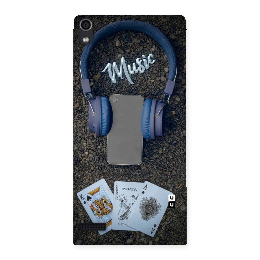 Music Power Cards Back Case for Ascend P6