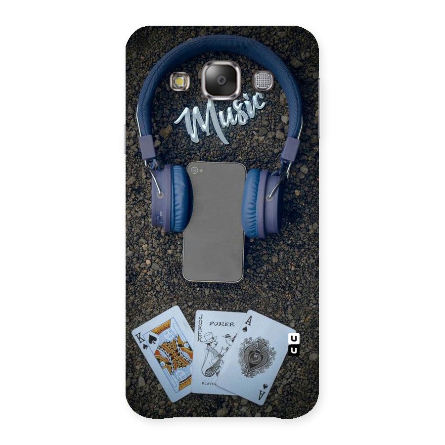 Music Power Cards Back Case for Galaxy E7