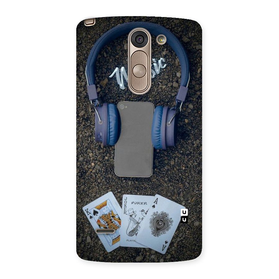 Music Power Cards Back Case for LG G3 Stylus