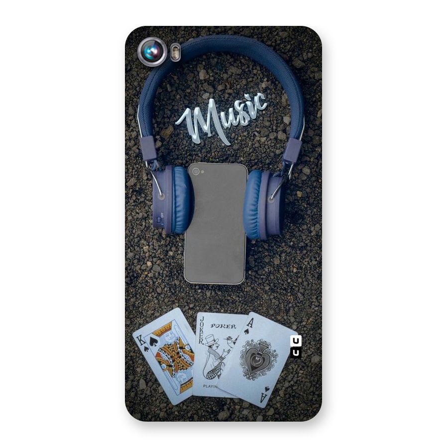 Music Power Cards Back Case for Micromax Canvas Fire 4 A107