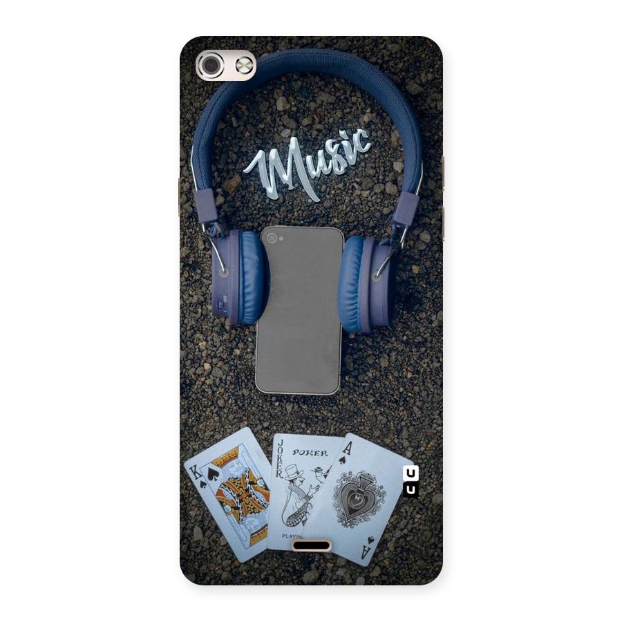 Music Power Cards Back Case for Micromax Canvas Silver 5