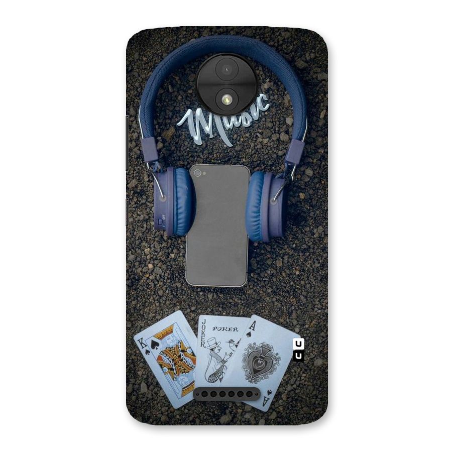 Music Power Cards Back Case for Moto C