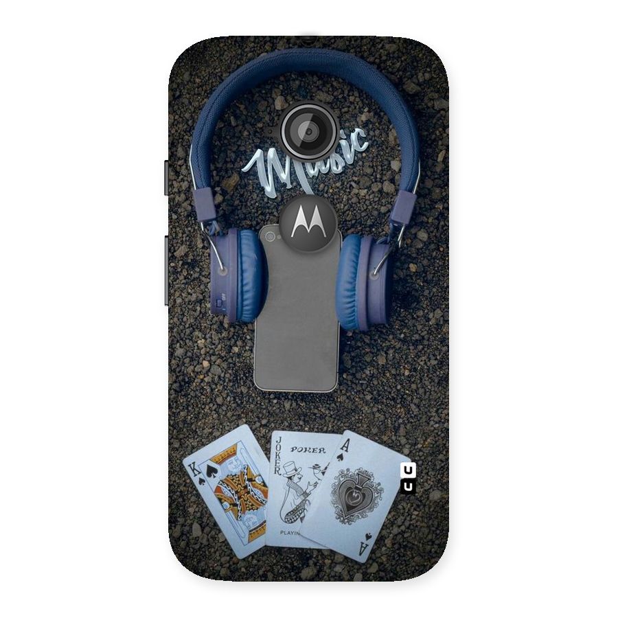 Music Power Cards Back Case for Moto E 2nd Gen