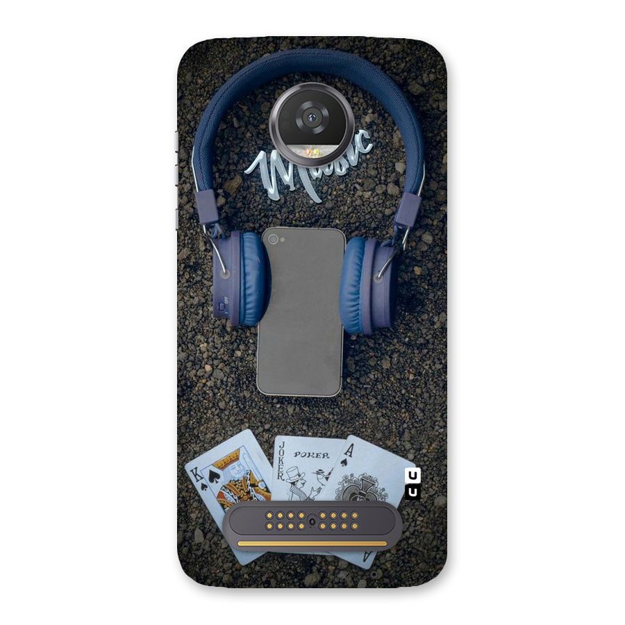 Music Power Cards Back Case for Moto Z2 Play