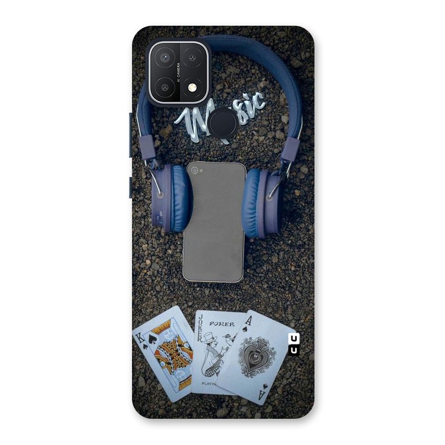 Music Power Cards Back Case for Oppo A15s