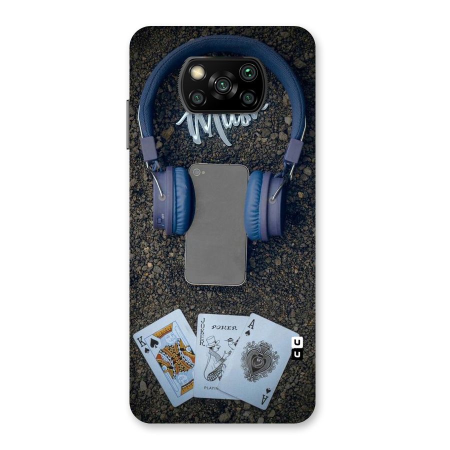 Music Power Cards Back Case for Poco X3