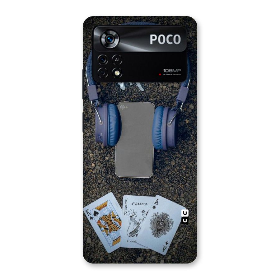 Music Power Cards Back Case for Poco X4 Pro 5G