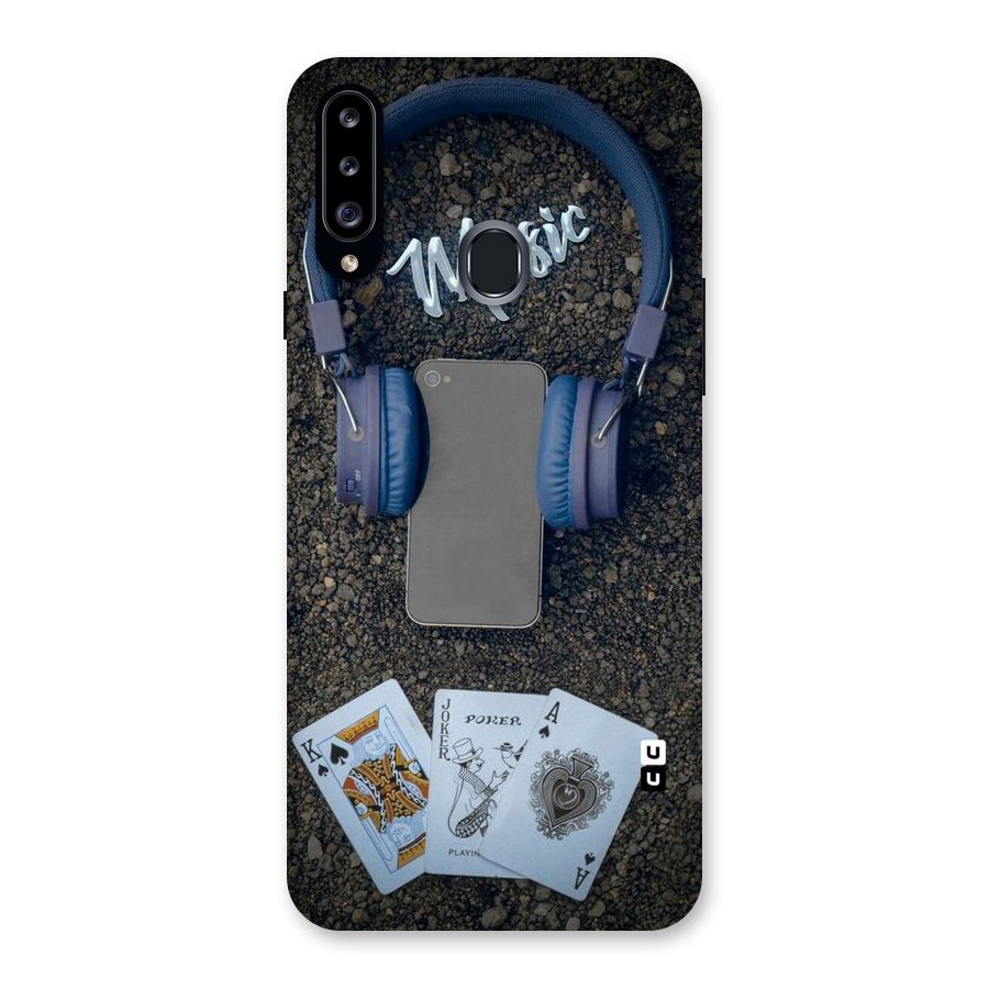 Music Power Cards Back Case for Samsung Galaxy A20s