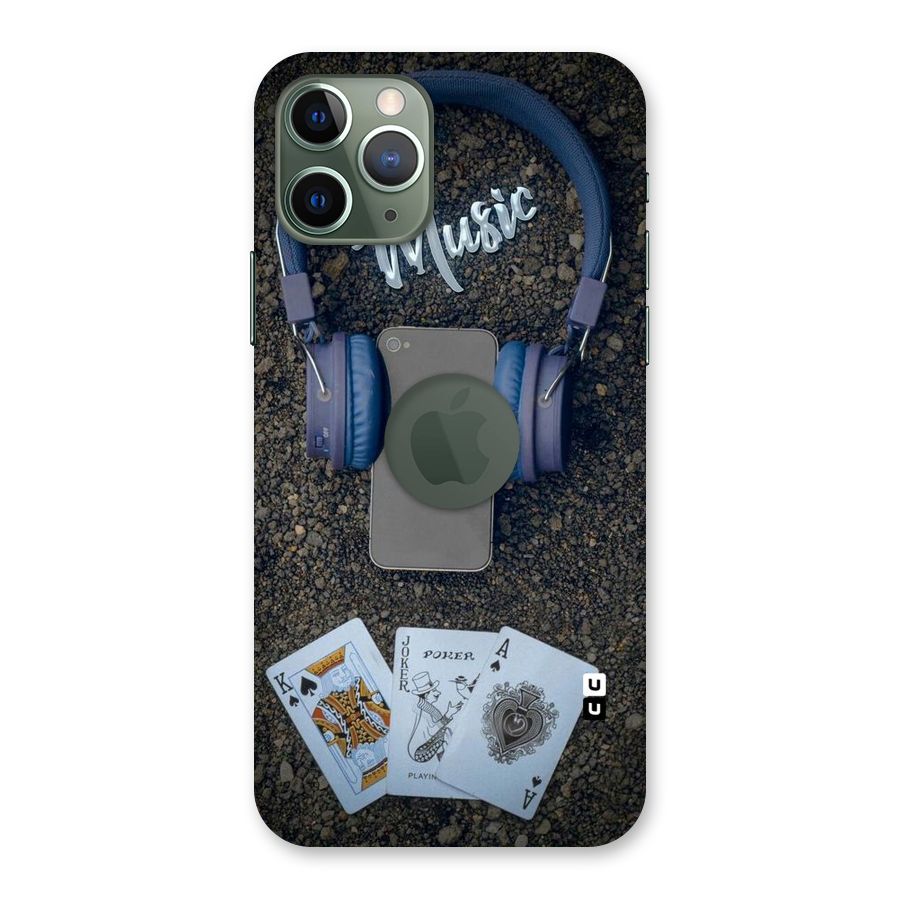 Music Power Cards Back Case for iPhone 11 Pro Logo  Cut