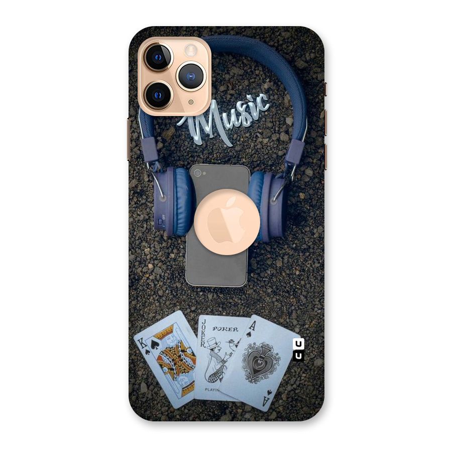 Music Power Cards Back Case for iPhone 11 Pro Max Logo Cut