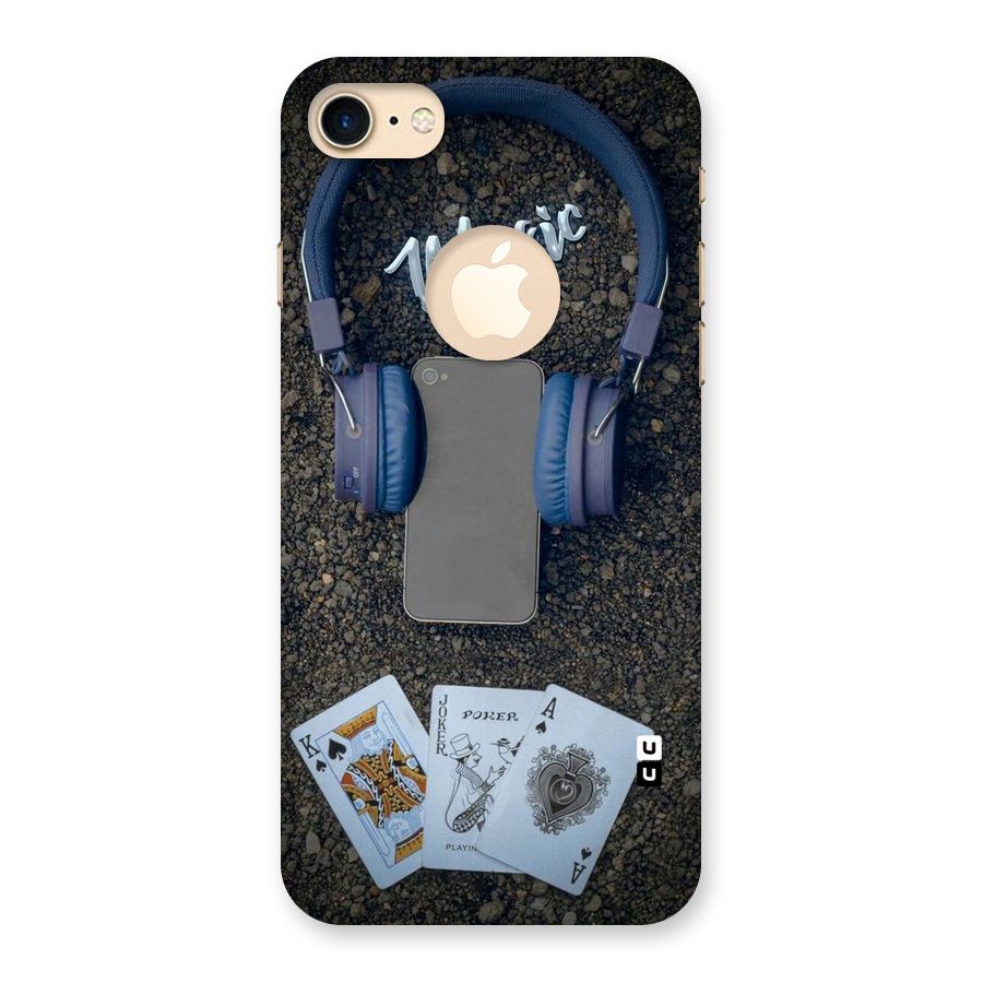 Music Power Cards Back Case for iPhone 7 Logo Cut