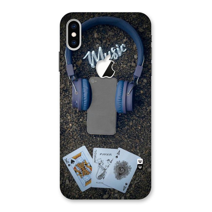 Music Power Cards Back Case for iPhone XS Max Apple Cut