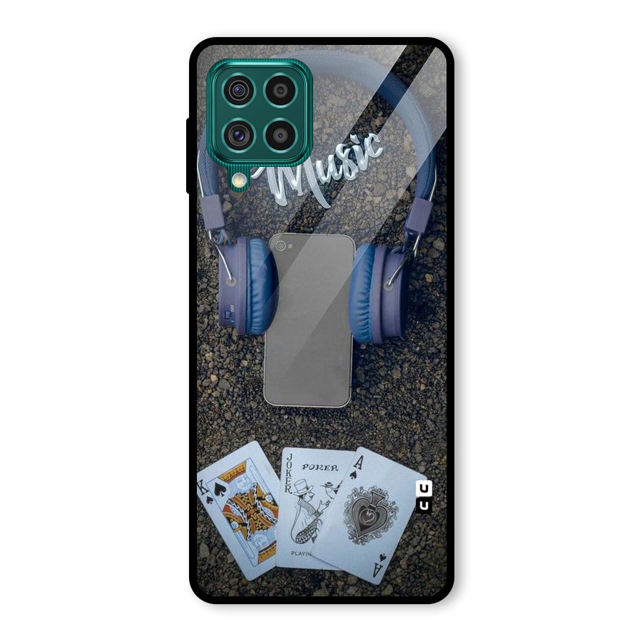 Music Power Cards Glass Back Case for Galaxy F62