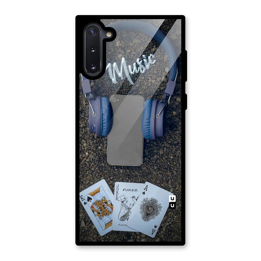 Music Power Cards Glass Back Case for Galaxy Note 10