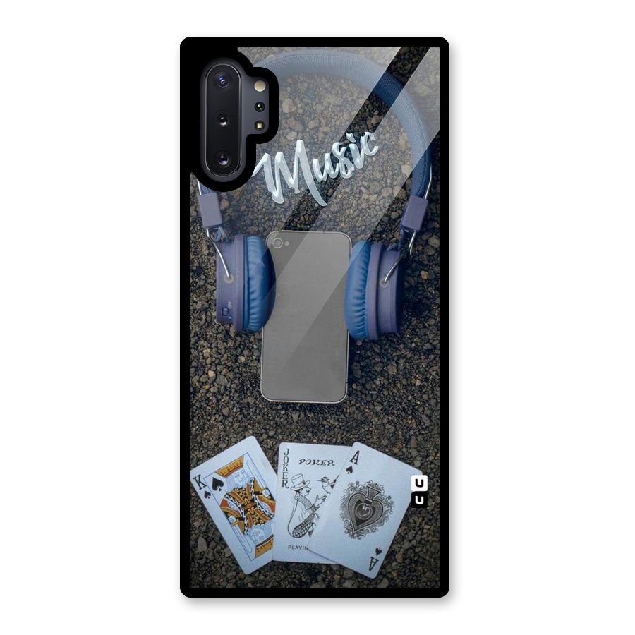 Music Power Cards Glass Back Case for Galaxy Note 10 Plus