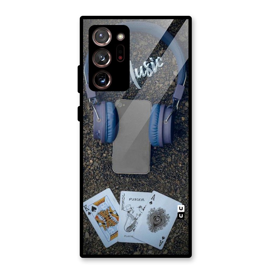 Music Power Cards Glass Back Case for Galaxy Note 20 Ultra