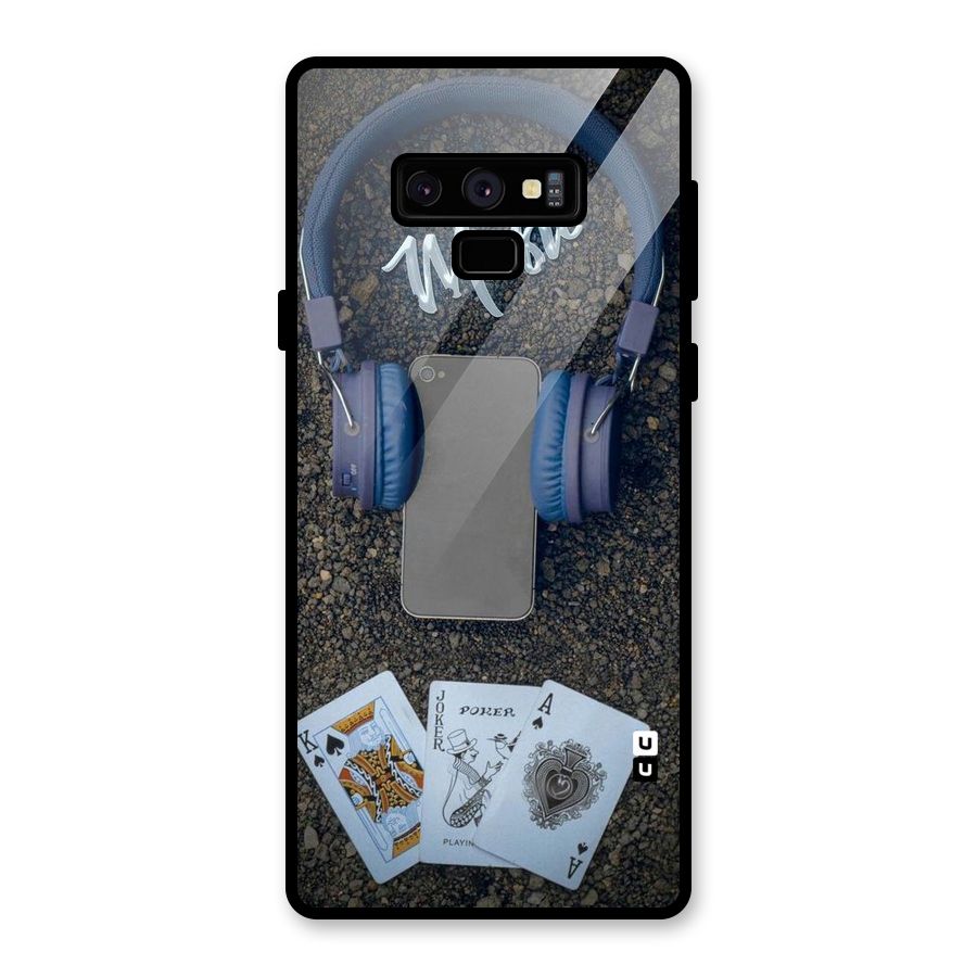 Music Power Cards Glass Back Case for Galaxy Note 9